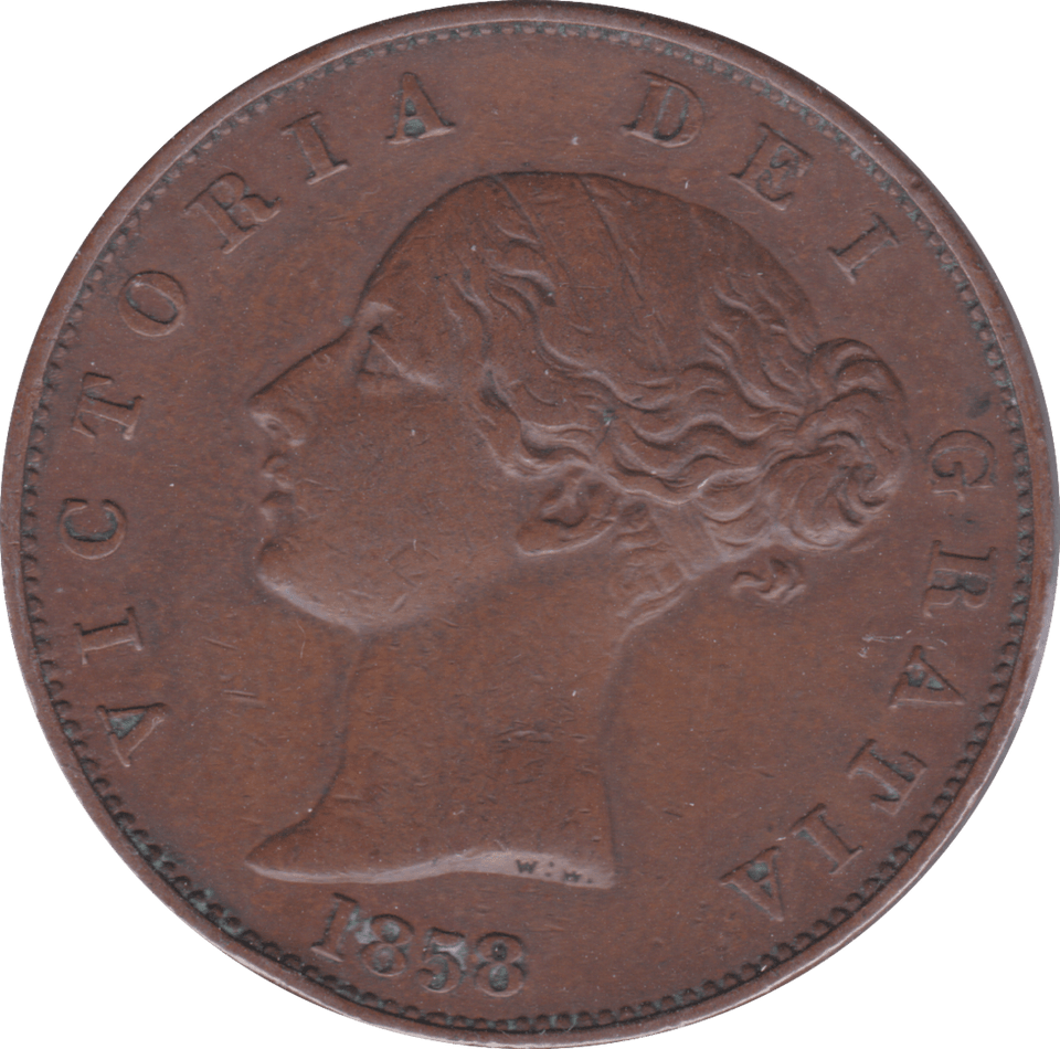 1858 HALFPENNY ( GVF ) A - Halfpenny - Cambridgeshire Coins