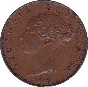1858 HALFPENNY ( GVF ) - Halfpenny - Cambridgeshire Coins