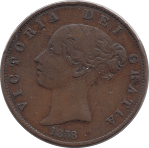 1858 HALFPENNY ( GVF ) - Halfpenny - Cambridgeshire Coins