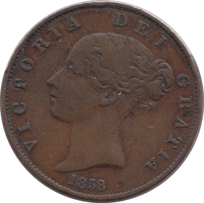1858 HALFPENNY ( GVF ) - Halfpenny - Cambridgeshire Coins