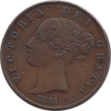 1858 HALFPENNY ( GVF ) - Halfpenny - Cambridgeshire Coins