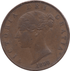 1858 HALFPENNY ( VF ) 14 - Halfpenny - Cambridgeshire Coins