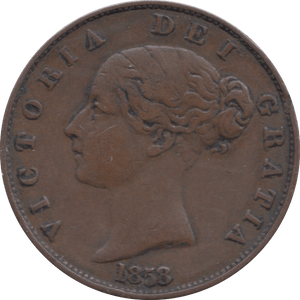 1858 HALFPENNY ( VF ) 4 - Halfpenny - Cambridgeshire Coins