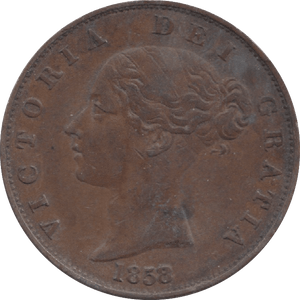1858 HALFPENNY ( VF ) 8 - HALFPENNY - Cambridgeshire Coins