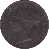1858 HALFPENNY ( VF ) A - Halfpenny - Cambridgeshire Coins
