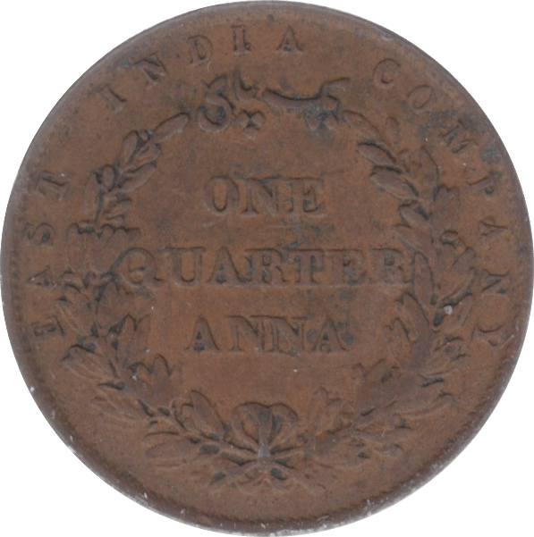 1858 INDIA 1/4 ANNA - WORLD COINS - Cambridgeshire Coins