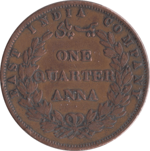 1858 INDIA 1/4 ANNA - WORLD COINS - Cambridgeshire Coins