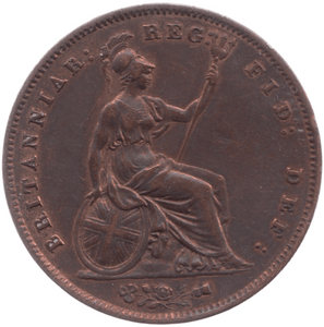 1858 PENNY ( AUNC ) 1 CLEANED - Penny - Cambridgeshire Coins