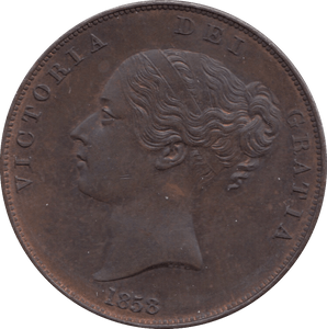 1858 PENNY ( AUNC ) 1 - Penny - Cambridgeshire Coins