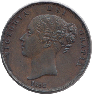 1858 PENNY ( AUNC ) 5 - Penny - Cambridgeshire Coins