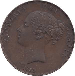 1858 PENNY ( AUNC ) B - Penny - Cambridgeshire Coins