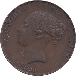 1858 PENNY ( AUNC ) B - Penny - Cambridgeshire Coins
