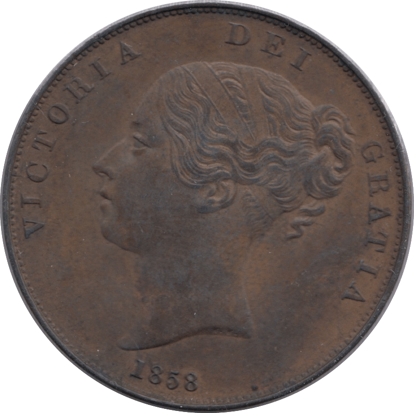 1858 PENNY ( AUNC ) - Penny - Cambridgeshire Coins