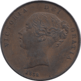1858 PENNY ( AUNC ) - Penny - Cambridgeshire Coins