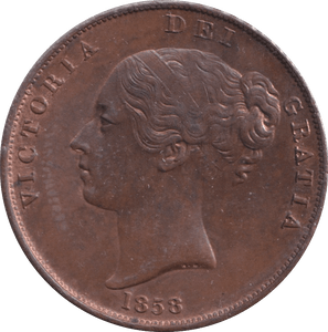 1858 PENNY ( AUNC ) - Penny - Cambridgeshire Coins