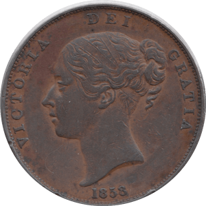 1858 PENNY ( EF ) 5 - Penny - Cambridgeshire Coins