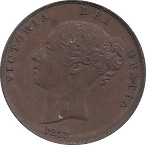 1858 PENNY ( EF ) A - Penny - Cambridgeshire Coins