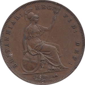 1858 PENNY ( EF ) A - Penny - Cambridgeshire Coins