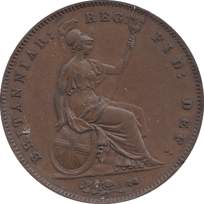 1858 PENNY ( EF ) A - Penny - Cambridgeshire Coins