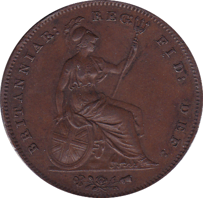 1858 PENNY ( EF ) B - Penny - Cambridgeshire Coins