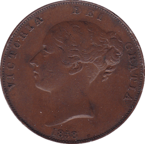 1858 PENNY ( EF ) B - Penny - Cambridgeshire Coins