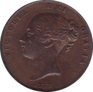 1858 PENNY ( EF ) WW INCURSE - Penny - Cambridgeshire Coins