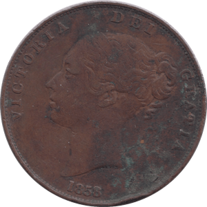 1858 PENNY ( FINE ) - Penny - Cambridgeshire Coins