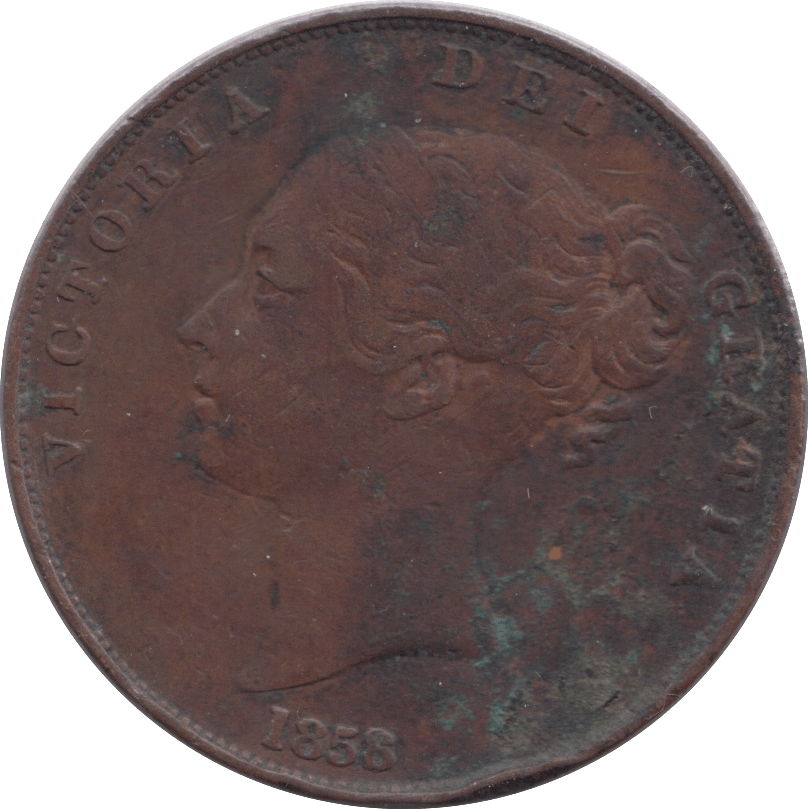 1858 PENNY ( FINE ) - Penny - Cambridgeshire Coins