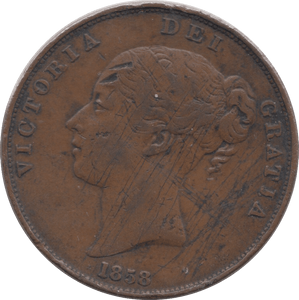 1858 PENNY ( GF ) 2 - Penny - Cambridgeshire Coins