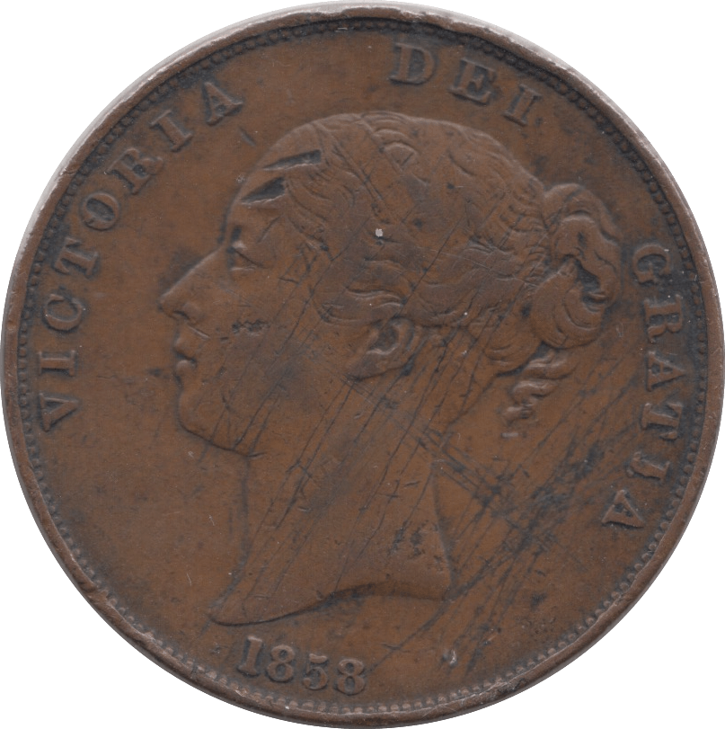 1858 PENNY ( GF ) 2 - Penny - Cambridgeshire Coins