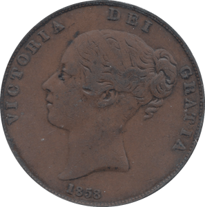 1858 PENNY ( GF ) 4 - Penny - Cambridgeshire Coins