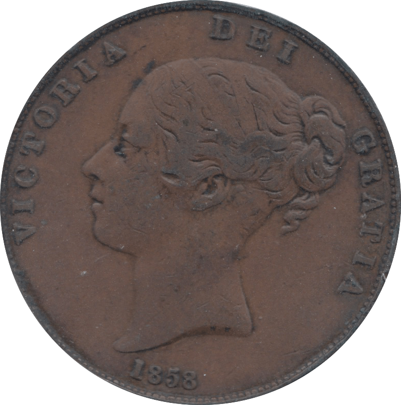 1858 PENNY ( GF ) 4 - Penny - Cambridgeshire Coins