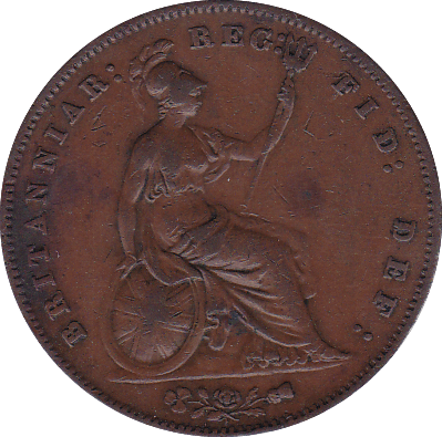 1858 PENNY ( GVF ) 8 OVER 3 - Penny - Cambridgeshire Coins