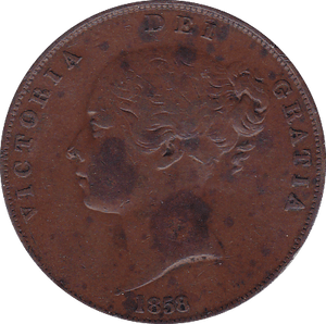1858 PENNY ( GVF ) 8 OVER 3 - Penny - Cambridgeshire Coins