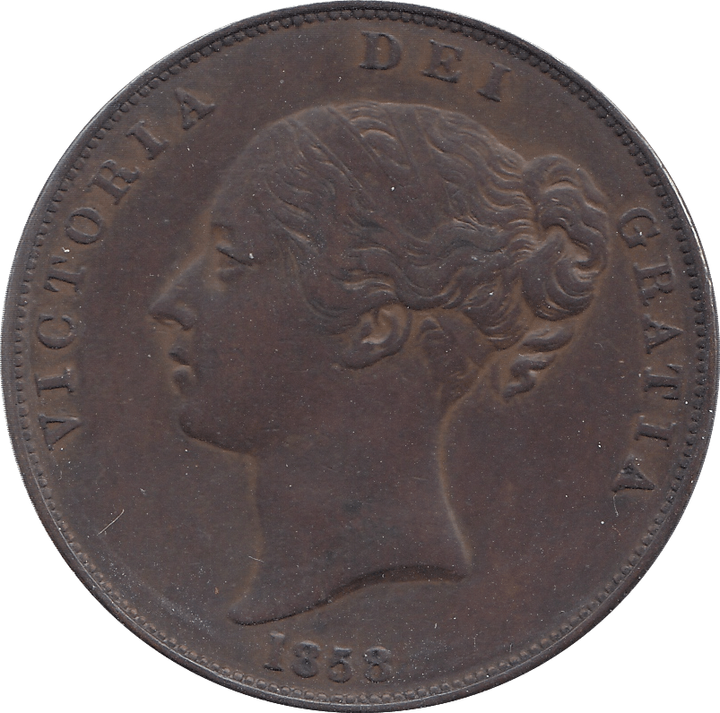 1858 PENNY ( GVF ) B - Penny - Cambridgeshire Coins