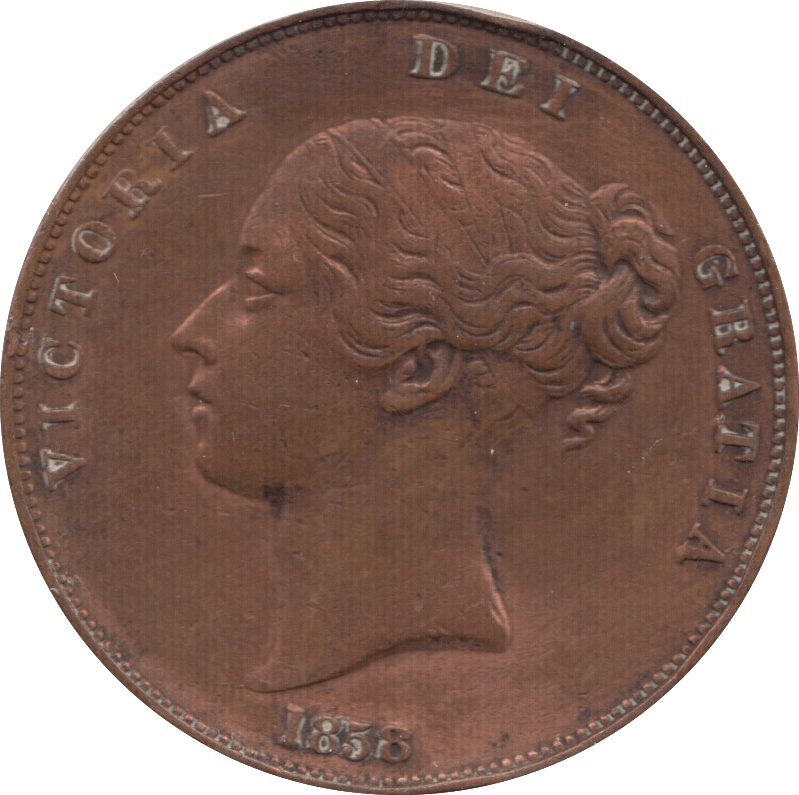 1858 PENNY ( GVF ) CLEANED - Penny - Cambridgeshire Coins