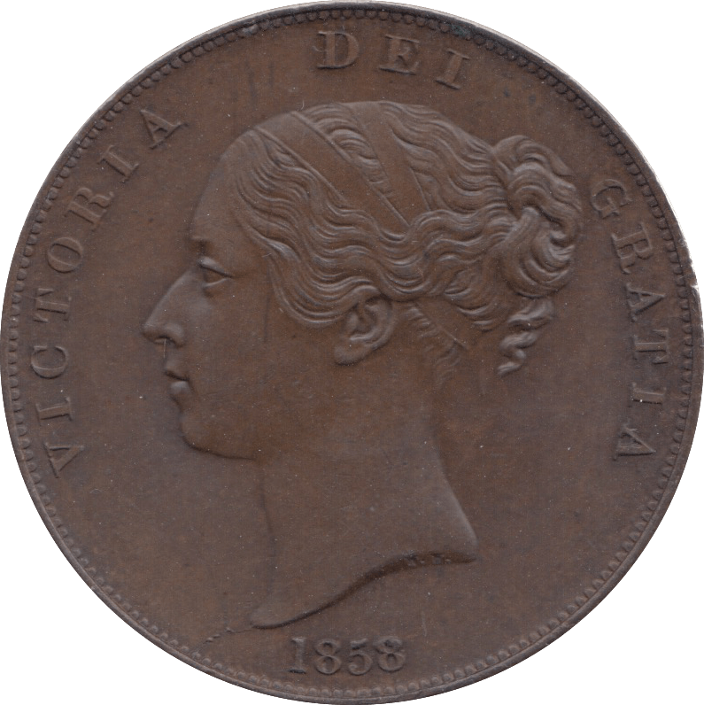 1858 PENNY ( UNC ) 1 - Penny - Cambridgeshire Coins