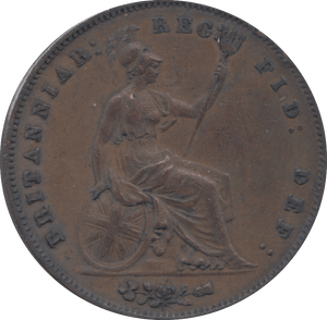 1858 PENNY ( VF ) 3 - Penny - Cambridgeshire Coins