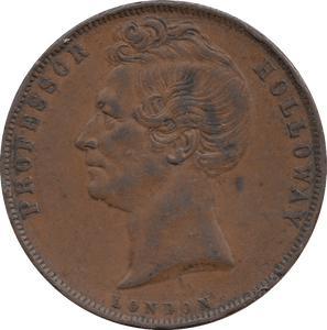 1858 Professor Holloway Penny Token - Token - Cambridgeshire Coins