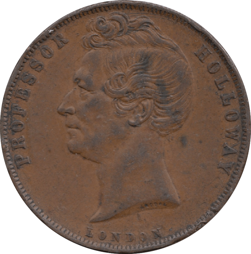 1858 Professor Holloway Penny Token - Token - Cambridgeshire Coins