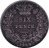 1858 SIXPENCE ( EF ) - Sixpence - Cambridgeshire Coins