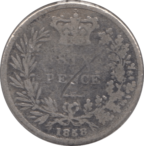 1858 SIXPENCE ( FAIR ) - Sixpence - Cambridgeshire Coins