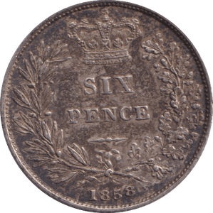1858 SIXPENCE ( GVF ) - Sixpence - Cambridgeshire Coins