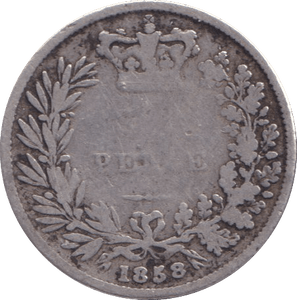 1858 SIXPENCE ( NF ) - Sixpence - Cambridgeshire Coins