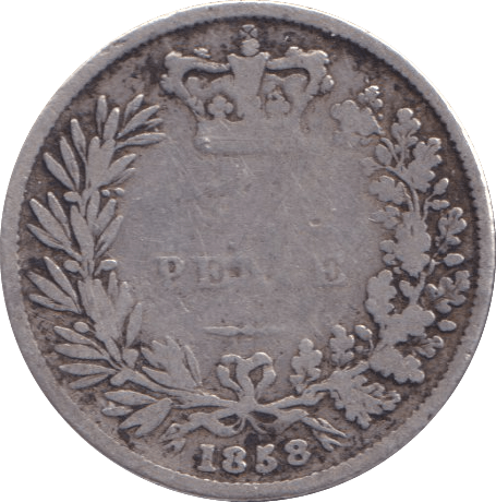 1858 SIXPENCE ( NF ) - Sixpence - Cambridgeshire Coins