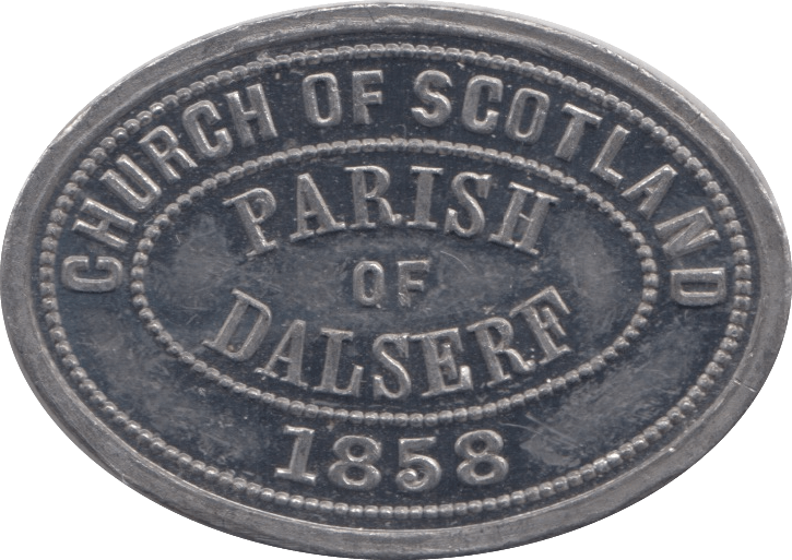 1858 TOKEN PARISH OF TALSERF SCOTLAND SCOTTISH PEW TOKEN - Token - Cambridgeshire Coins