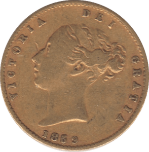 1859 GOLD HALF SOVEREIGN ( VF ) - Half Sovereign - Cambridgeshire Coins