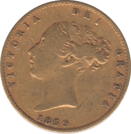 1859 GOLD HALF SOVEREIGN ( VF ) - Half Sovereign - Cambridgeshire Coins