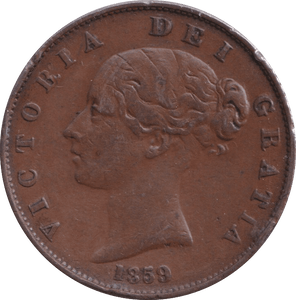 1859 HALFPENNY ( VF ) - Halfpenny - Cambridgeshire Coins