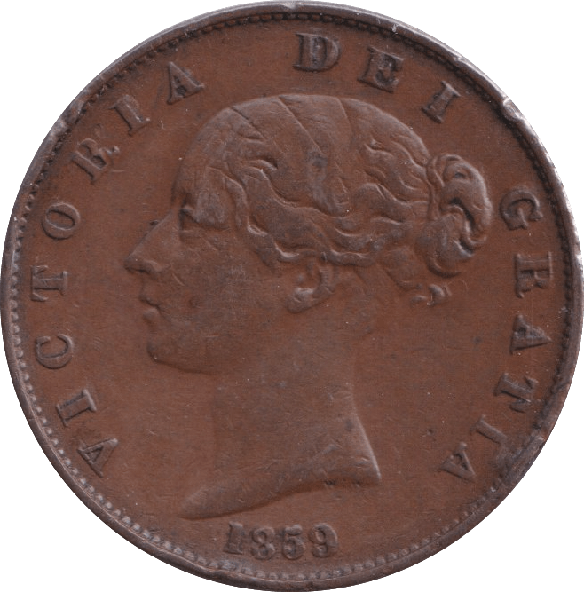 1859 HALFPENNY ( VF ) - Halfpenny - Cambridgeshire Coins